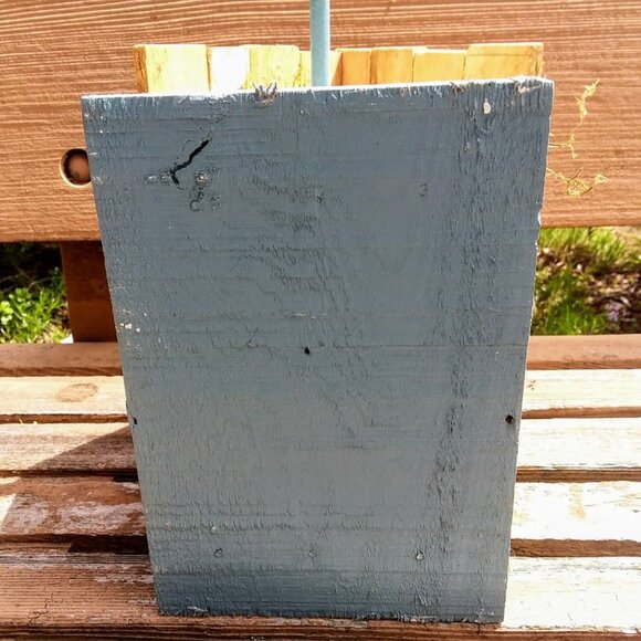 Beautiful Handmade White Birdhouse Cottage Moss White Wreath Hanging Never Used - Picture 6 of 6